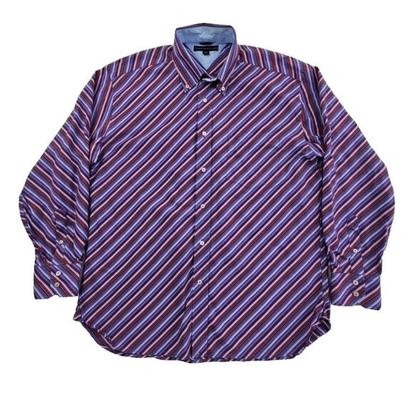 Tommy Hilfiger Vintage Shirt Men's Size Large Long Sleeve Classic Boxy EUC LN - Picture 1 of 16